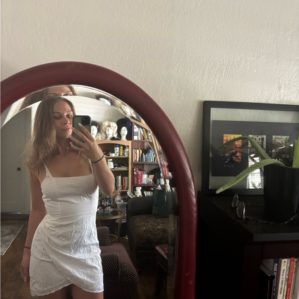 White Sleeveless Mini Dress